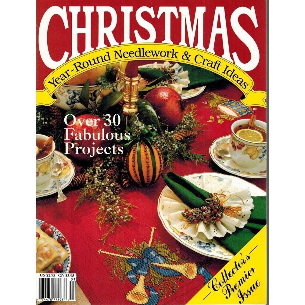 CHRISTMAS YEAR-ROUND NEEDLEWORK & CRAFT IDEAS PREMIER ISSUE, VOL. 1, NO. 1